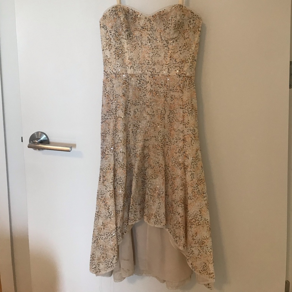 Beautiful, creamy summer beaded dress